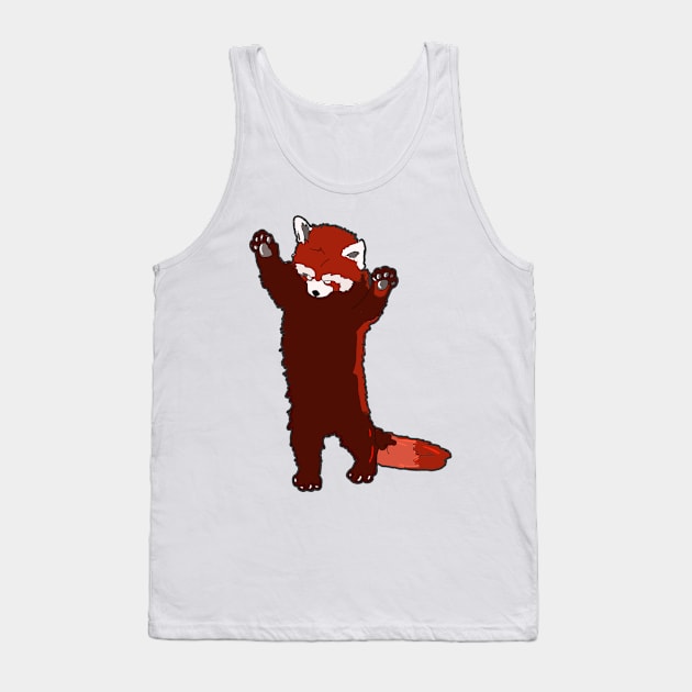 Red Panda goes Roar Tank Top by silentrob668